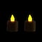 2.25" Gold & Amber LED Flickering Votive Candle Set